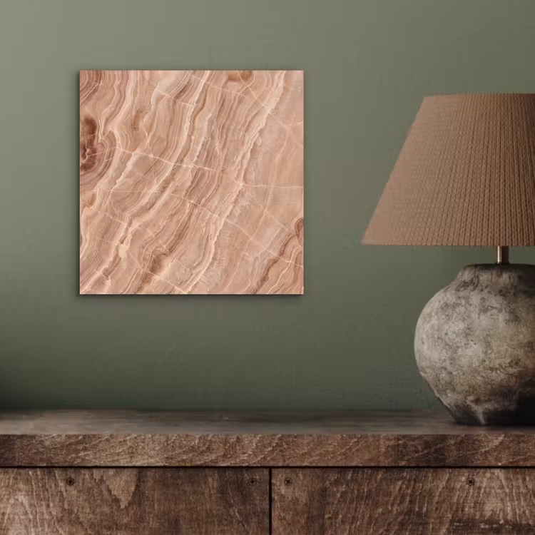 Aluminium schilderij - Textuur - Golvend - Abstract - Warm - Bruin — 3