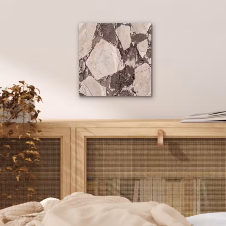 Aluminium schilderij - Textuur - Marmer - Abstract - Beige - Bruin — 4