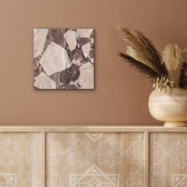 Aluminium schilderij - Textuur - Marmer - Abstract - Beige - Bruin — 5