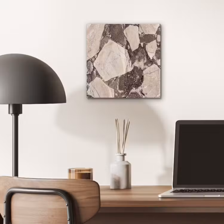 Aluminium schilderij - Textuur - Marmer - Abstract - Beige - Bruin — 6