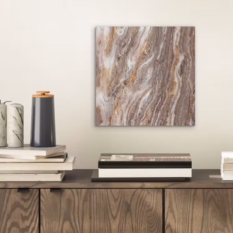 Aluminium schilderij - Textuur - Steen - Abstract - Beige — 2