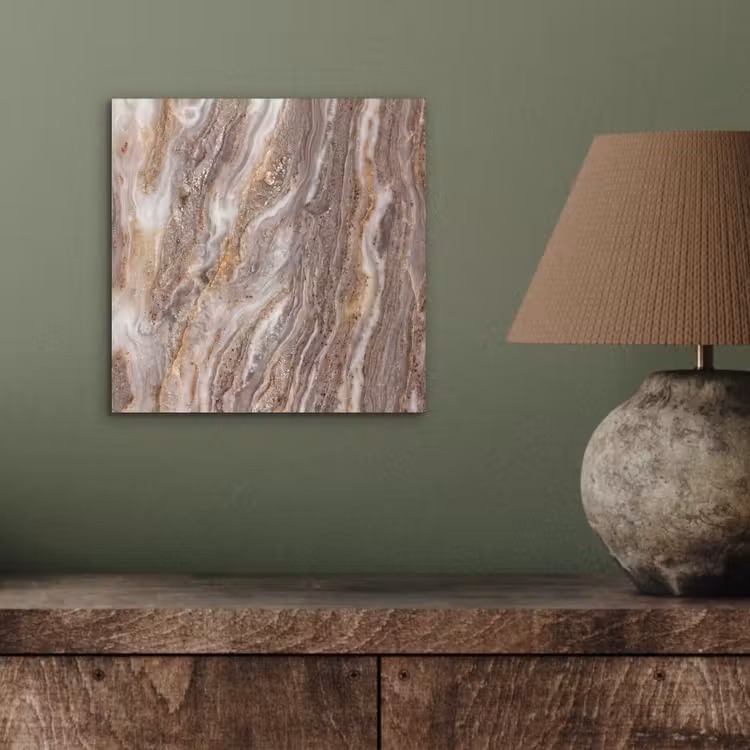 Aluminium schilderij - Textuur - Steen - Abstract - Beige — 3