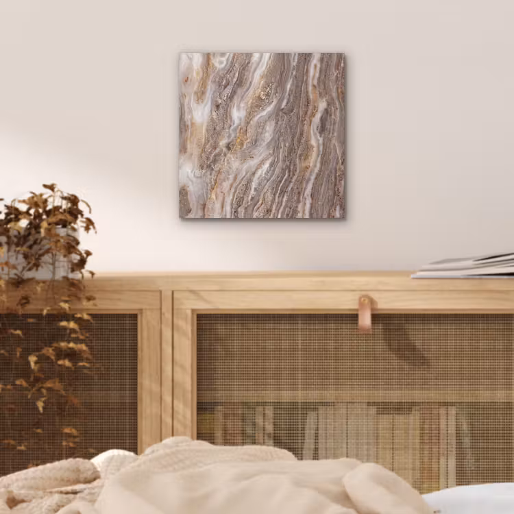 Aluminium schilderij - Textuur - Steen - Abstract - Beige — 4