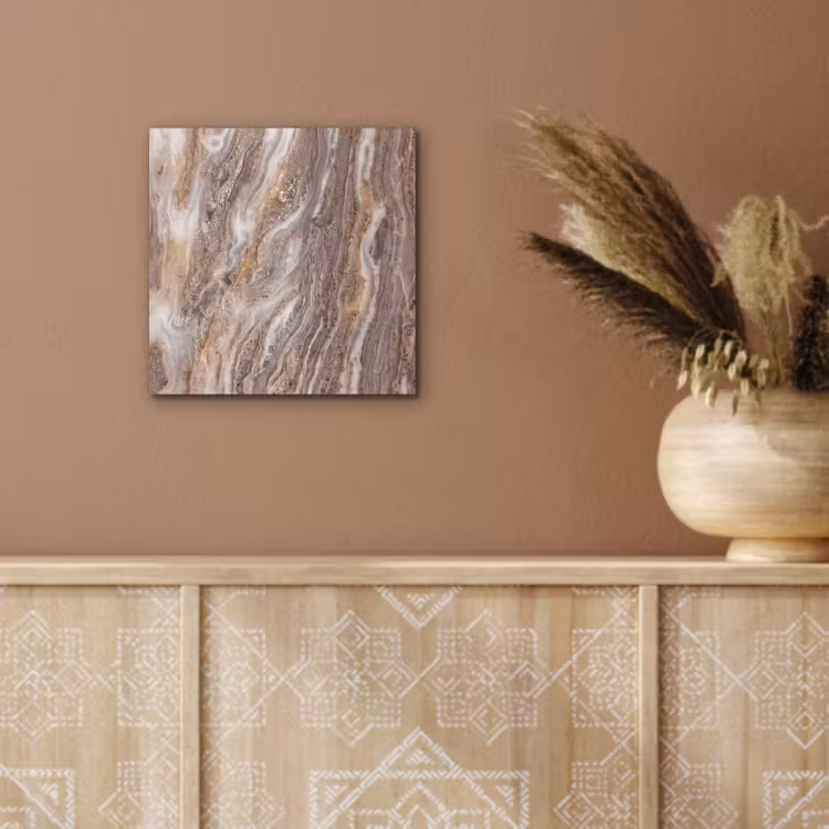 Aluminium schilderij - Textuur - Steen - Abstract - Beige — 5