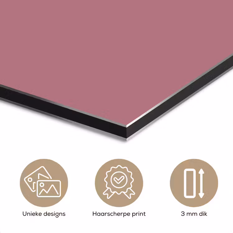 Aluminium schilderij - Antique - Mauve - Roze — 7