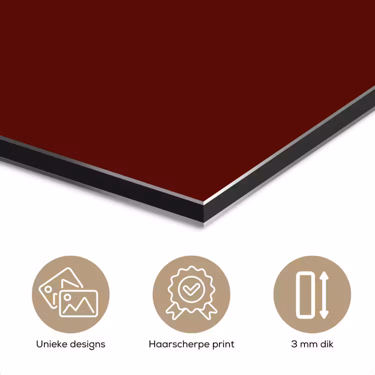 Aluminium schilderij - Burnt - Mahogany - Rood — 7
