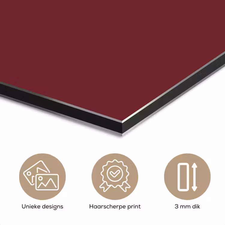 Aluminium schilderij - Dark - Garnet - Rood — 7
