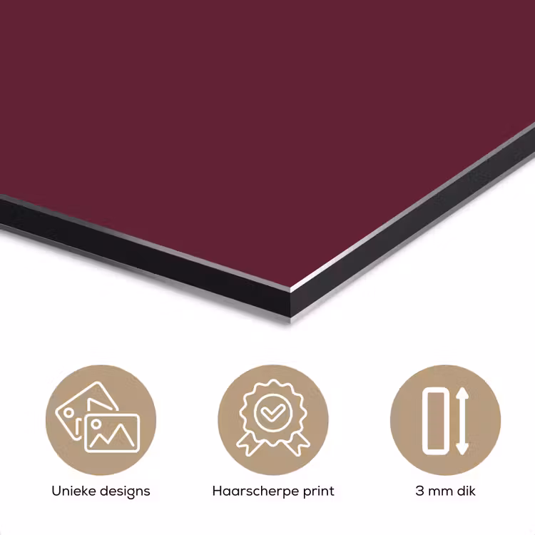 Aluminium schilderij - Deep - Plum - Paars — 7