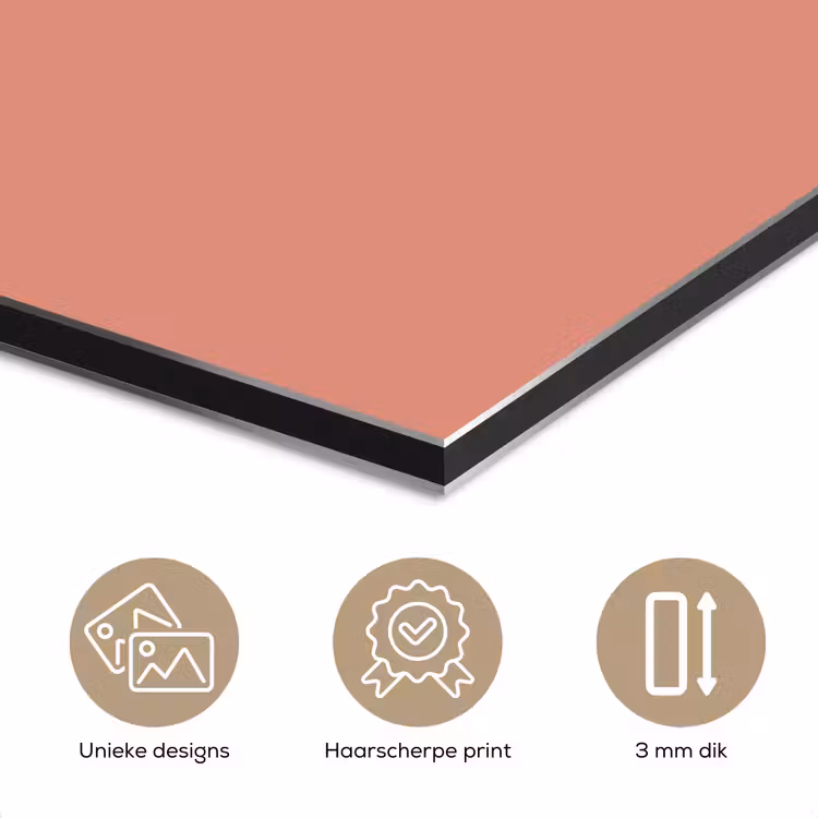 Aluminium schilderij - Earthy - Rose - Koraal — 7