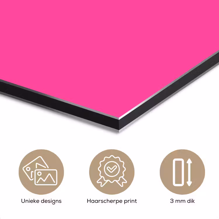 Aluminium schilderij - Electric - Magenta - Roze — 7