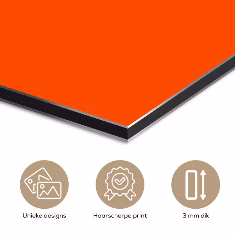 Aluminium schilderij - Fiery - Tangerine - Oranje — 7
