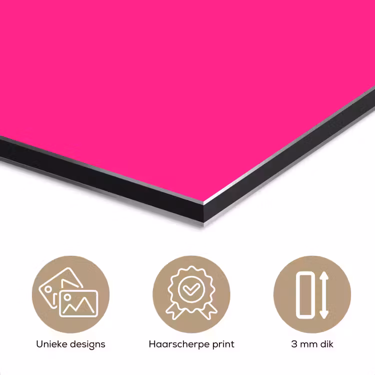 Aluminium schilderij - Hot - Fuchsia - Roze — 7