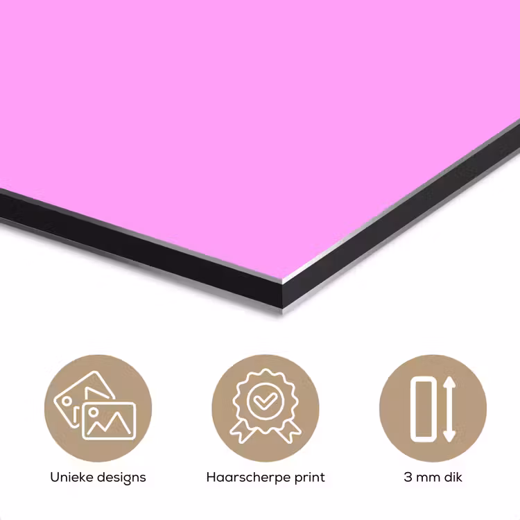 Aluminium schilderij - Soft - Lavender - Roze — 7