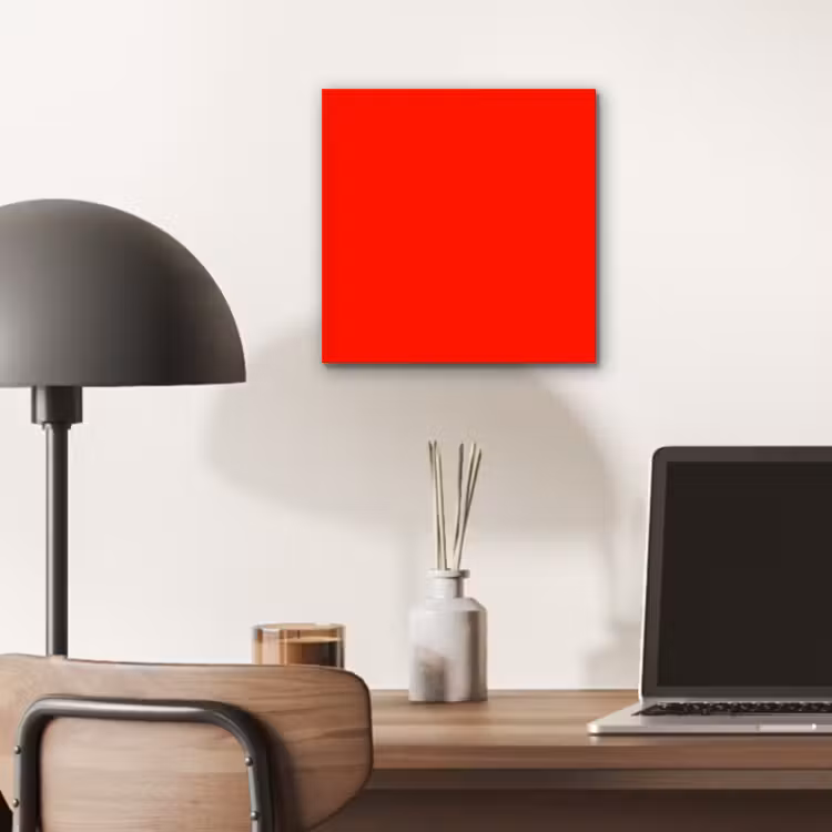 Aluminium schilderij - Vibrant - Vermilion - Rood — 6