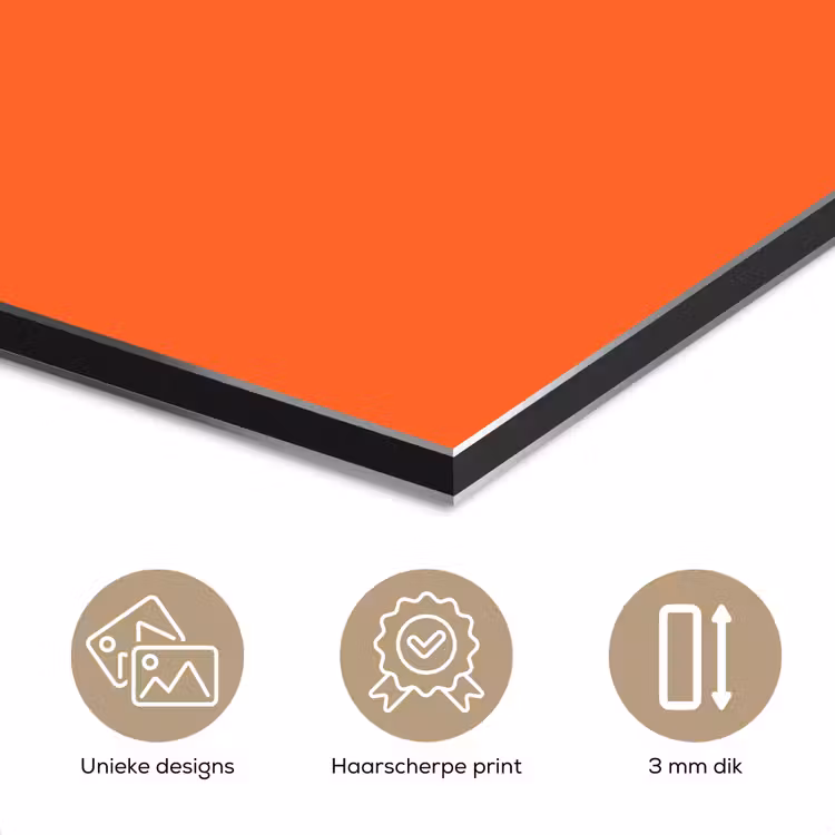 Aluminium schilderij - Vivid - Amber - Oranje — 7