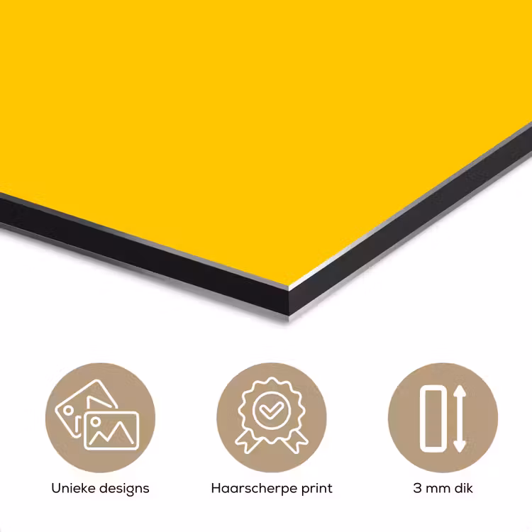 Aluminium schilderij - Antique - Gold - Geel — 7