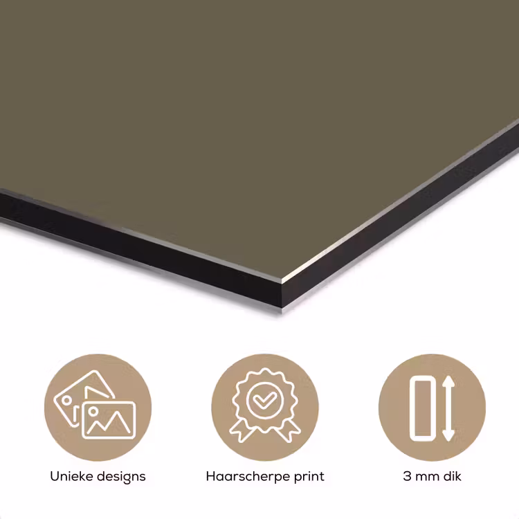Aluminium schilderij - Deep - Khaki - Groen — 7