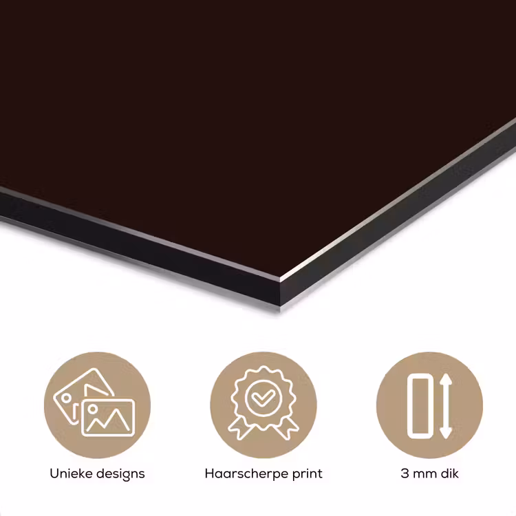 Aluminium schilderij - Deep - Obsidian - Bruin — 7