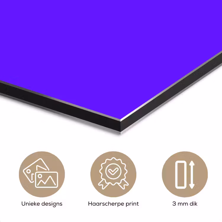 Aluminium schilderij - Electric - Indigo - Paars — 7