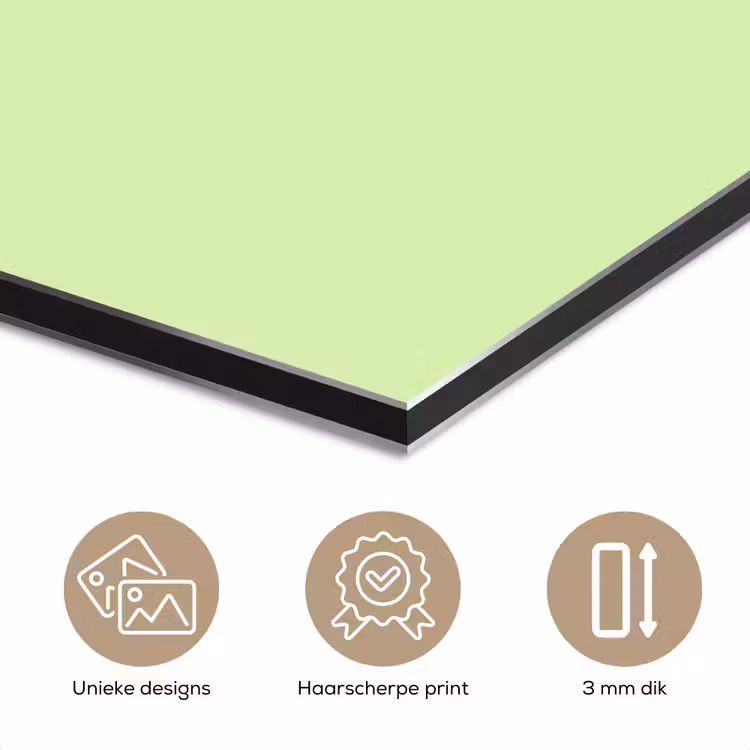 Aluminium schilderij - Light - Lime - Groen — 7