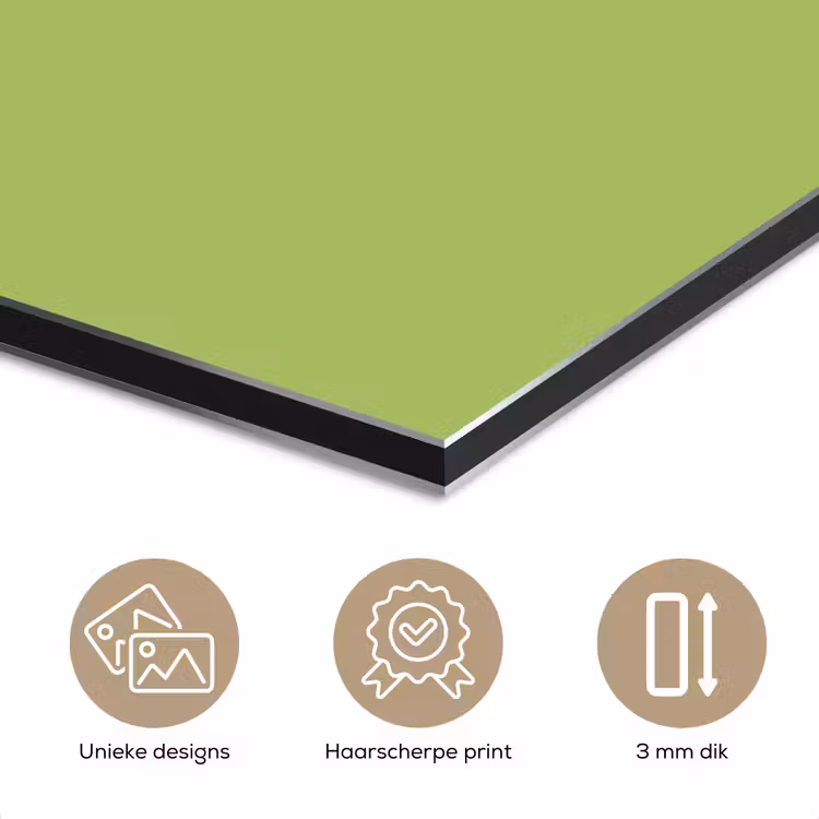 Aluminium schilderij - Lime - Glow - Groen — 7