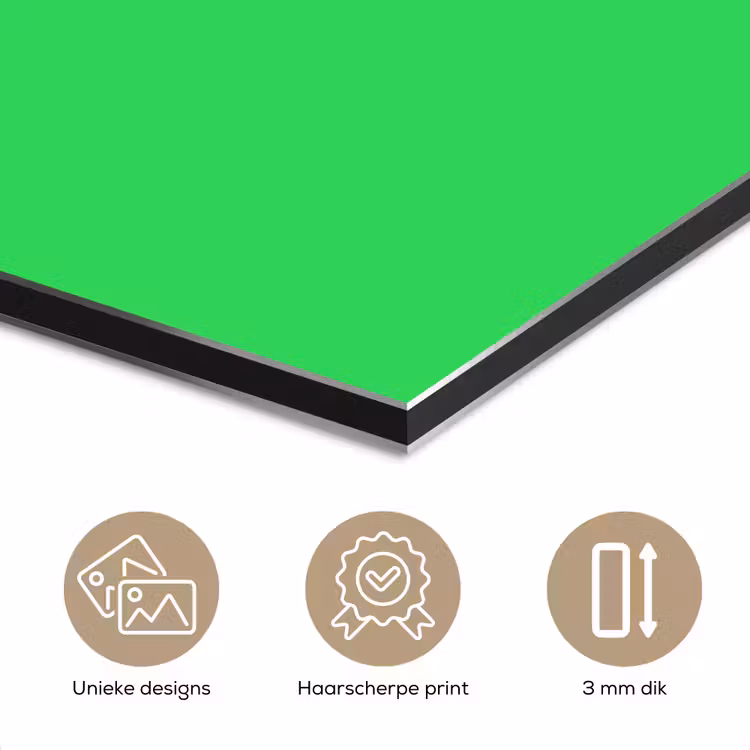 Aluminium schilderij - Mint - Green - Groen — 7