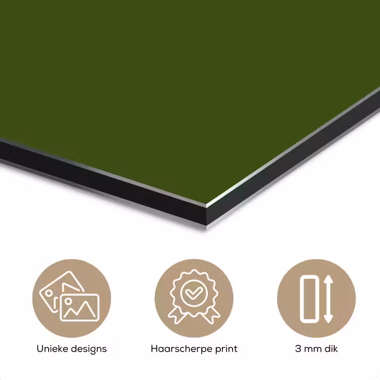 Aluminium schilderij - Olive - Drab - Groen — 7