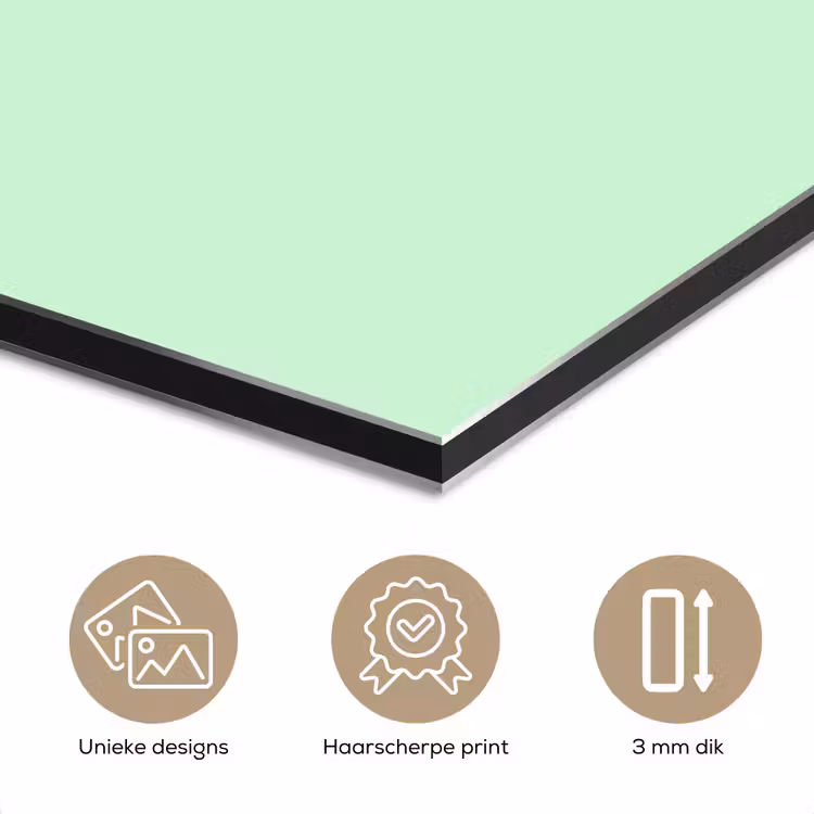 Aluminium schilderij - Pale - Mint - Groen — 7