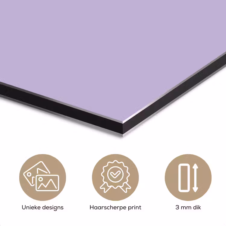 Aluminium schilderij - Pastel - Lilac - Paars — 7