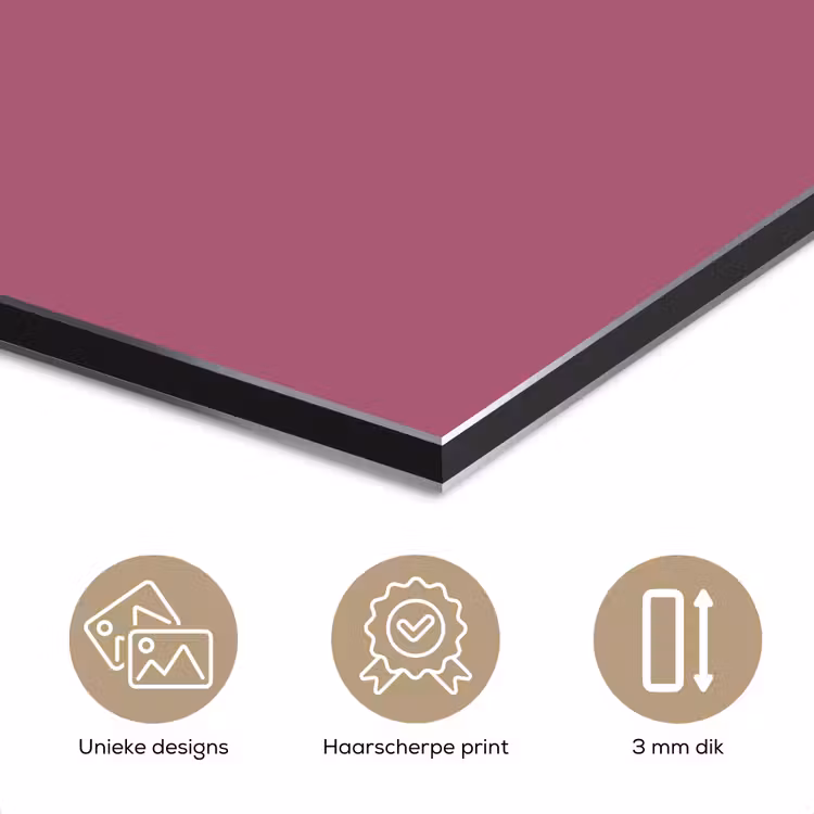 Aluminium schilderij - Berry - Roze -Pink — 7