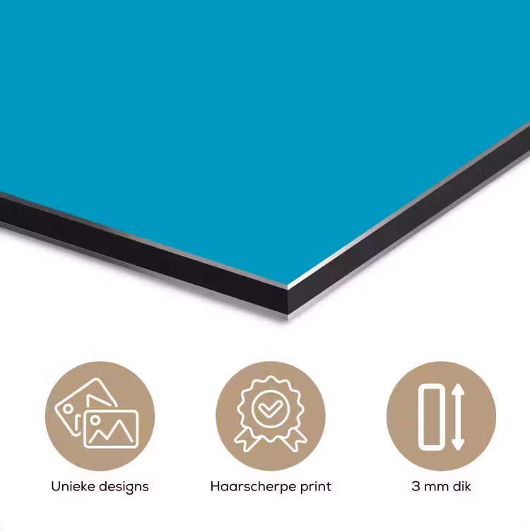 Aluminium schilderij - Deep - Turquoise - Turkoois — 7