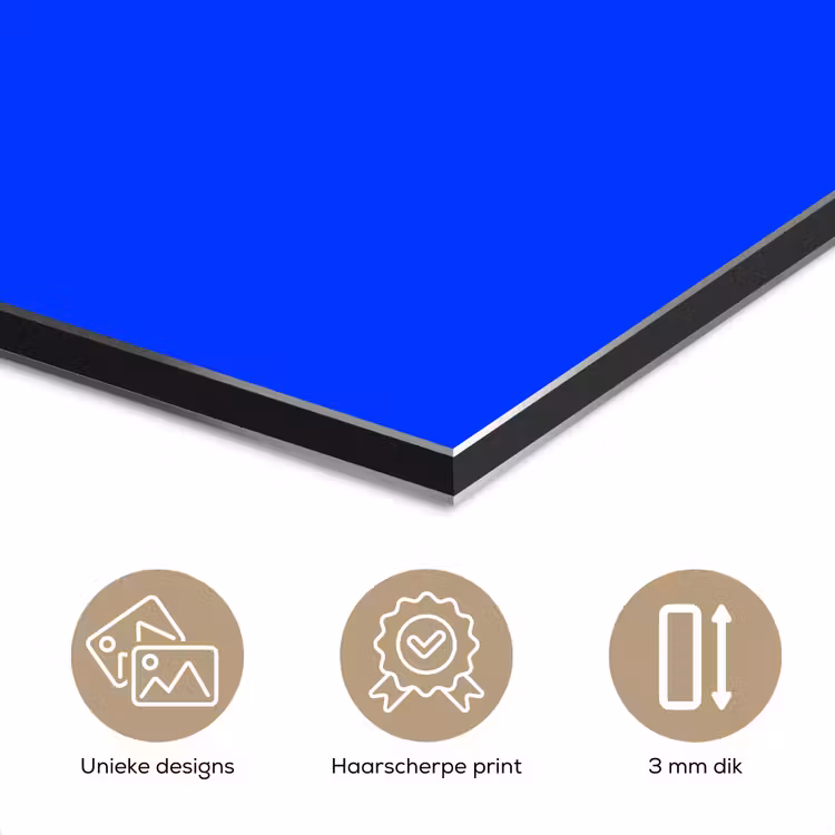 Aluminium schilderij - Electric - Blue - Blauw — 7