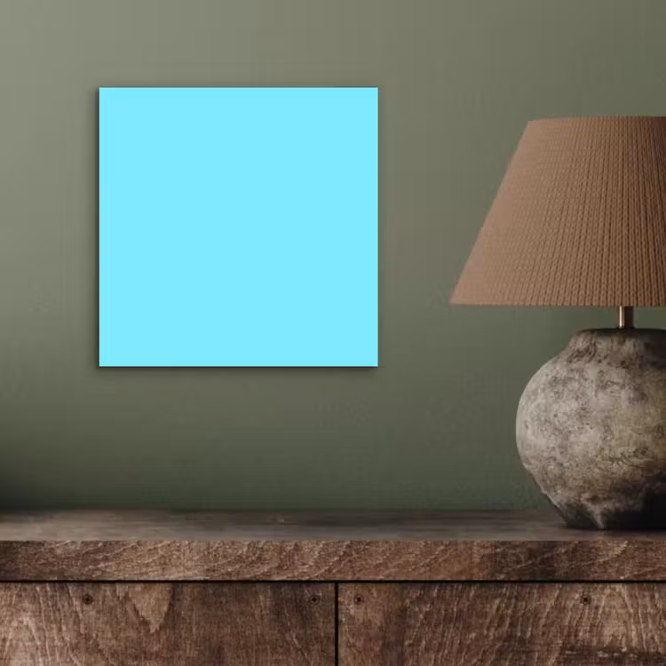 Aluminium schilderij - Electric - Cyan - Blauw — 3