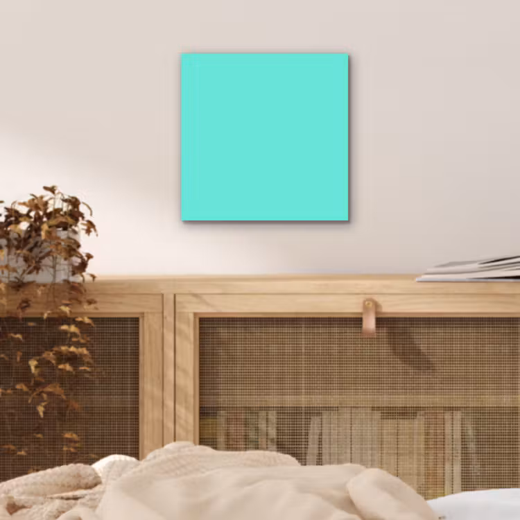 Aluminium schilderij - Electric - Cyan - Turkoois — 4