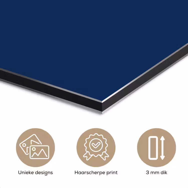 Aluminium schilderij - Midnight - Navy - Blauw — 7