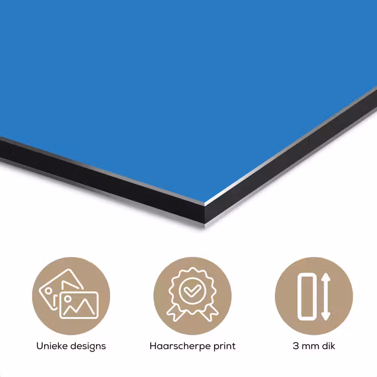 Aluminium schilderij - Royal - Blue - Blauw — 7