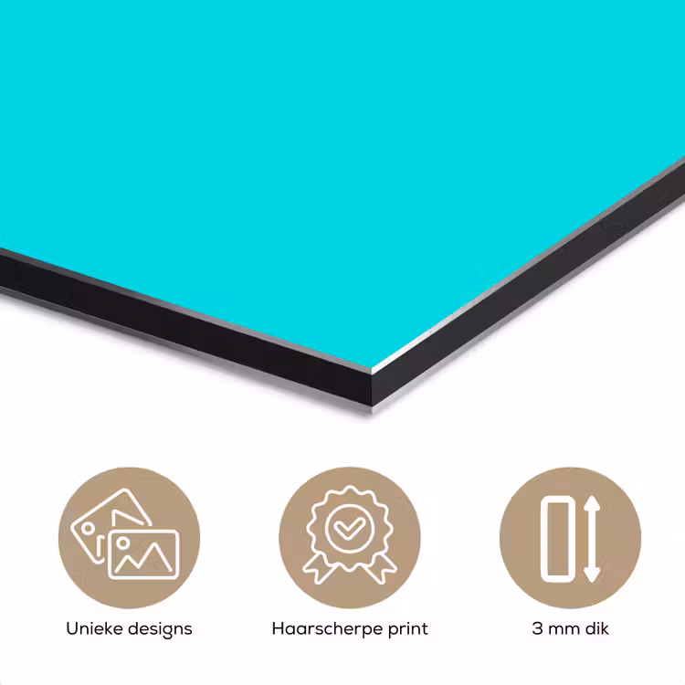 Aluminium schilderij - Vivid - Aquamarine - Turkoois — 7