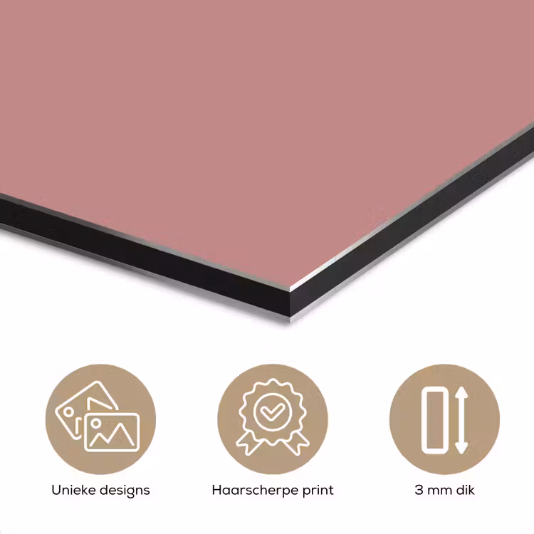 Aluminium schilderij - Dusty - Rose - Roze — 7