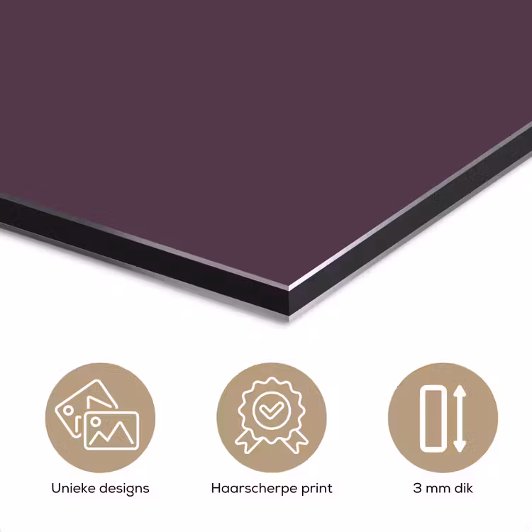 Aluminium schilderij - Midnight - Plum - Paars — 7