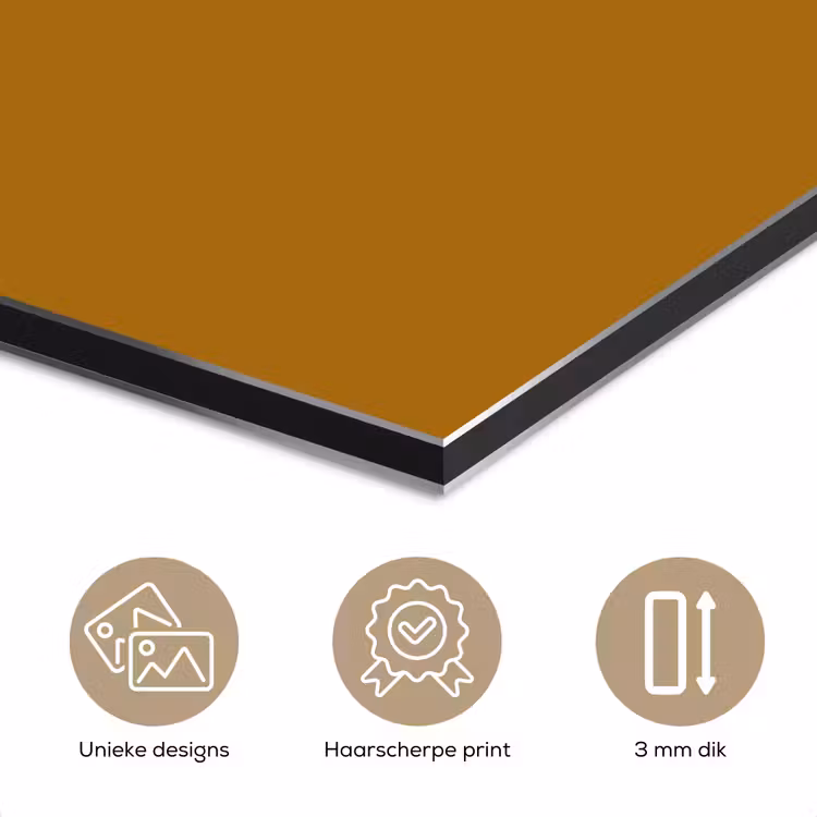 Aluminium schilderij - Ocre - Gold - Geel — 7