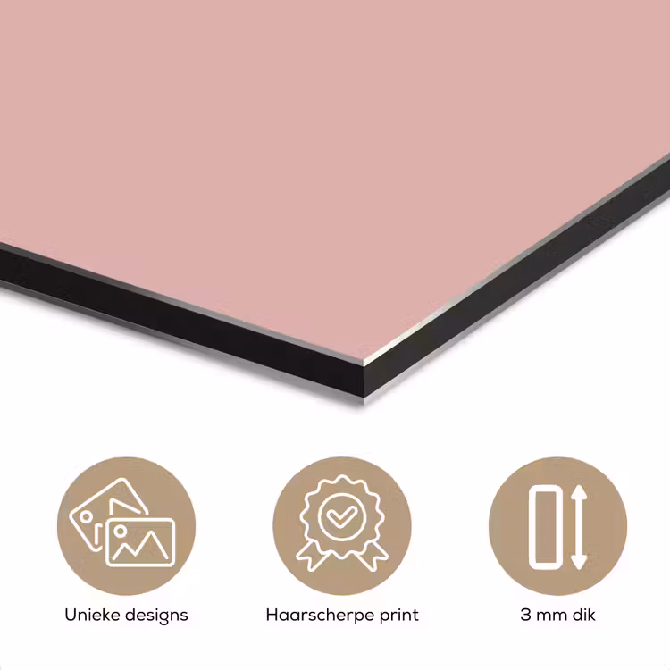 Aluminium schilderij - Soft - Blush - Roze — 7