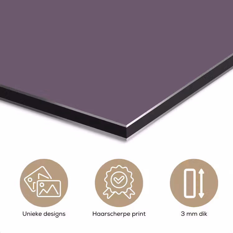 Aluminium schilderij - Velvet - Aubergine - Paars — 7