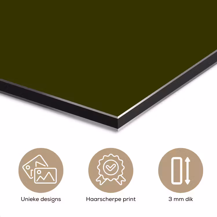 Aluminium schilderij - Dark - Olive - Groen — 7