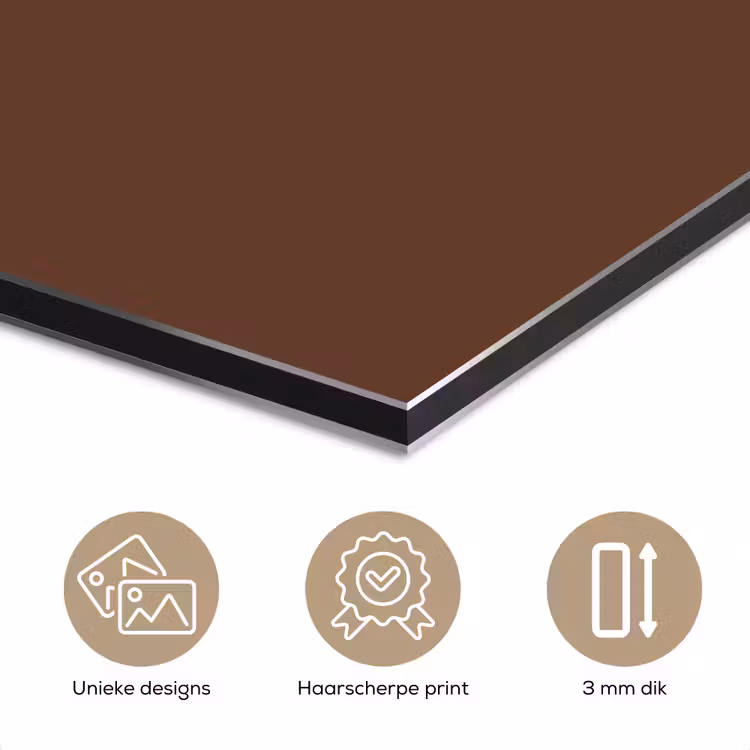 Aluminium schilderij - Deep - Clay - Brown - Bruin — 7