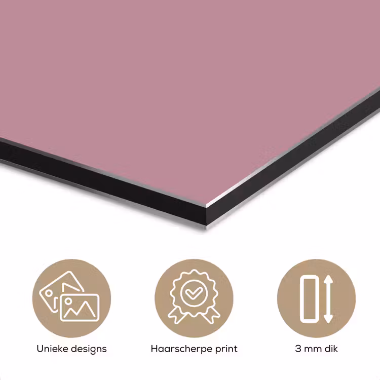 Aluminium schilderij - Dusty - Mauve - Paars — 7