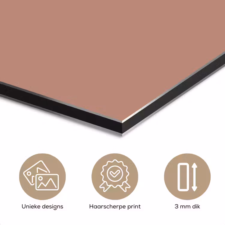 Aluminium schilderij - Earthy - Blusher - Roze — 7