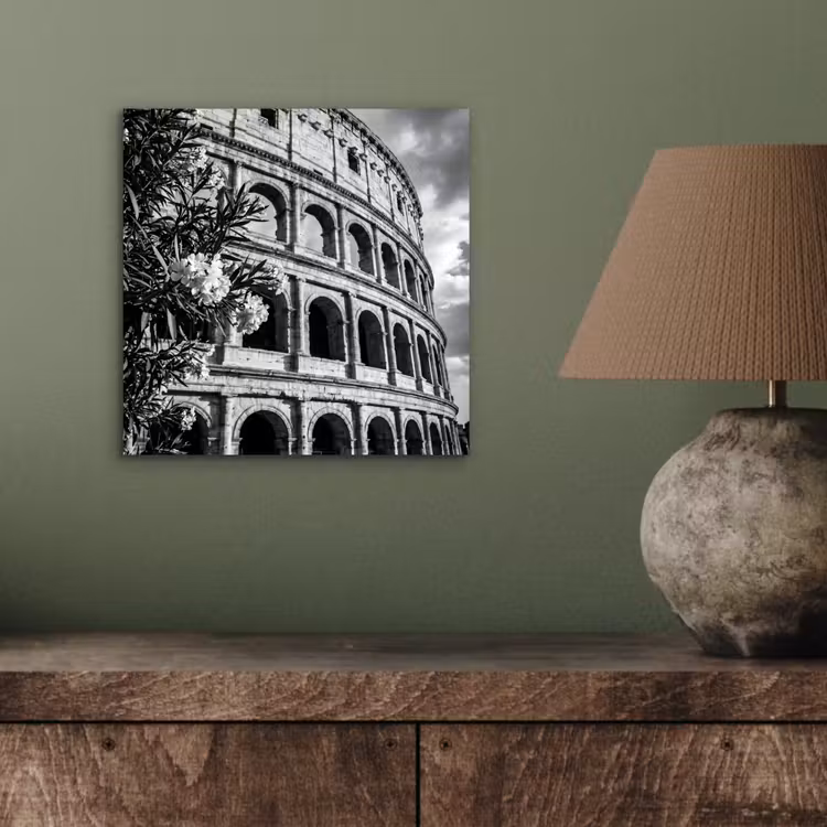 Aluminium schilderij - Architectuur - Colosseum - Rome - Historisch - Zwart-wit — 3