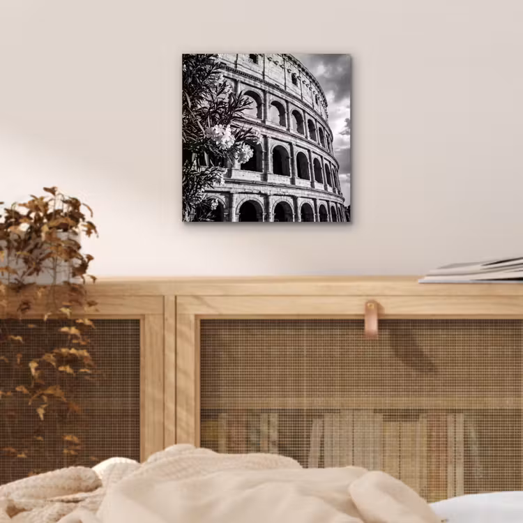 Aluminium schilderij - Architectuur - Colosseum - Rome - Historisch - Zwart-wit — 4
