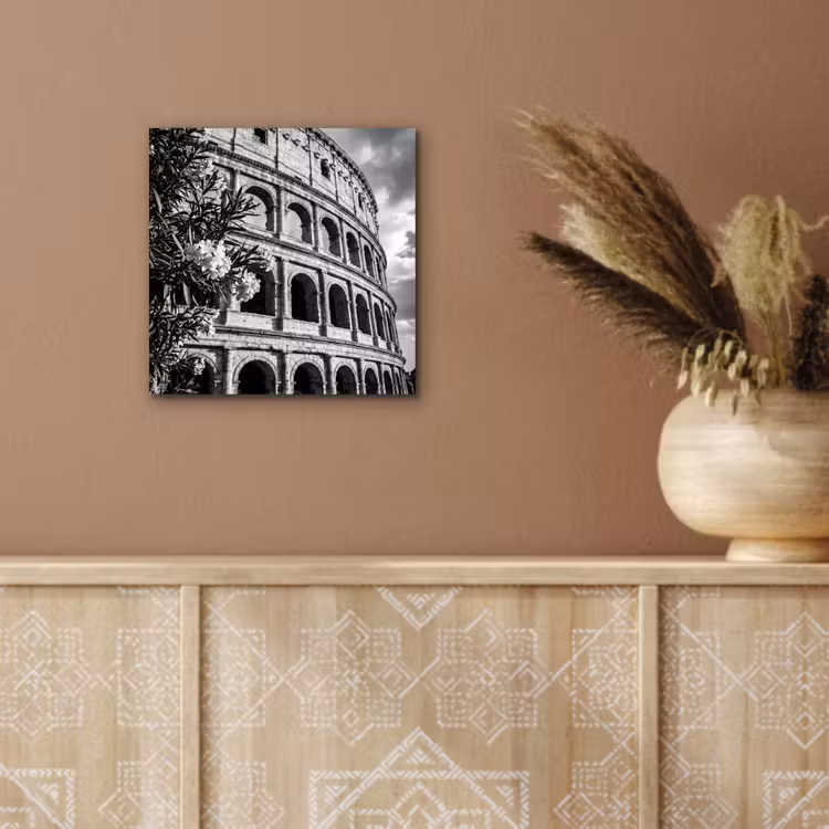 Aluminium schilderij - Architectuur - Colosseum - Rome - Historisch - Zwart-wit — 5