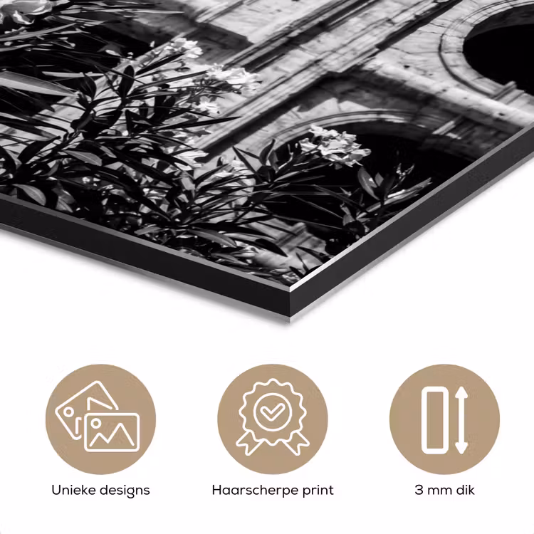 Aluminium schilderij - Architectuur - Colosseum - Rome - Historisch - Zwart-wit — 7